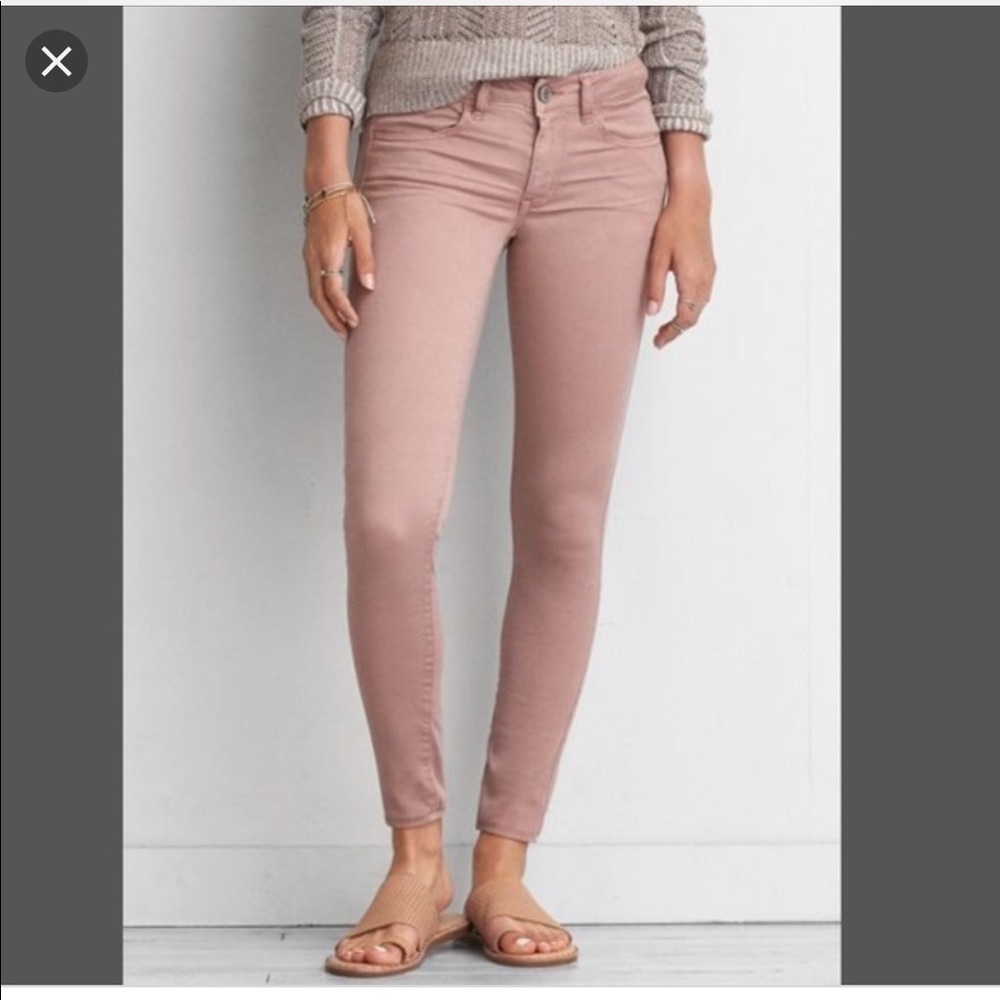 American Eagle pink jeggings